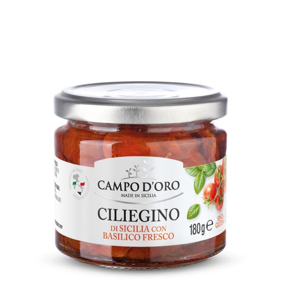 Tomates cerises de Sicile au basilic frais