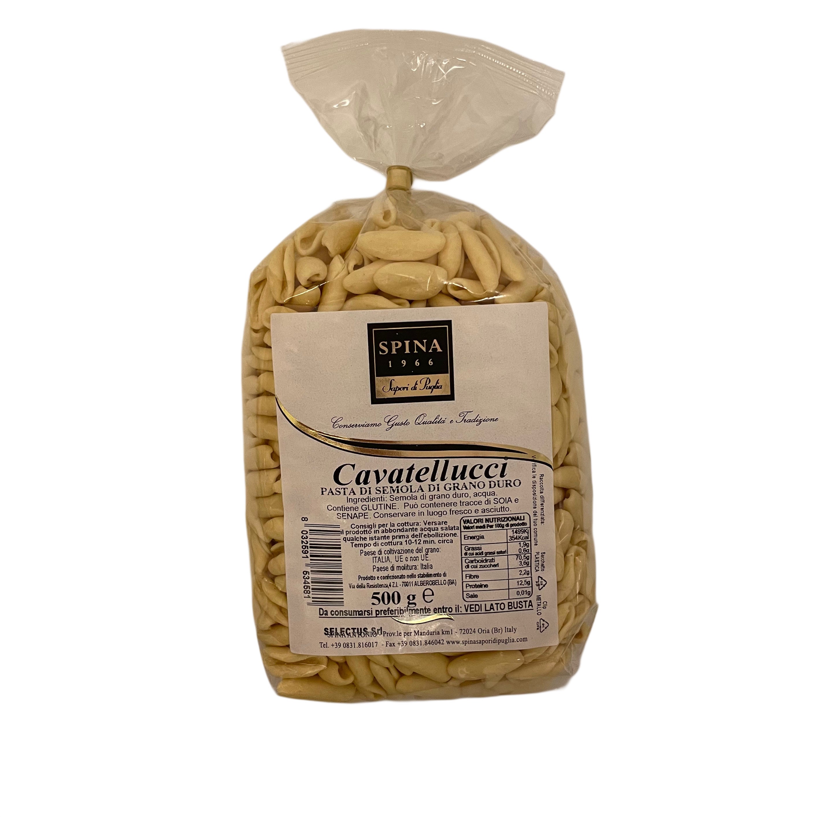 Cavatellucci Semolina Durum Wheat Pasta
