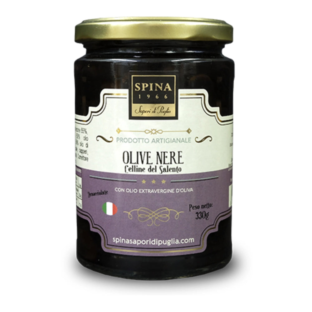 Olives noires 'Celline del Salento' dénoyautées à l'huile d'olive