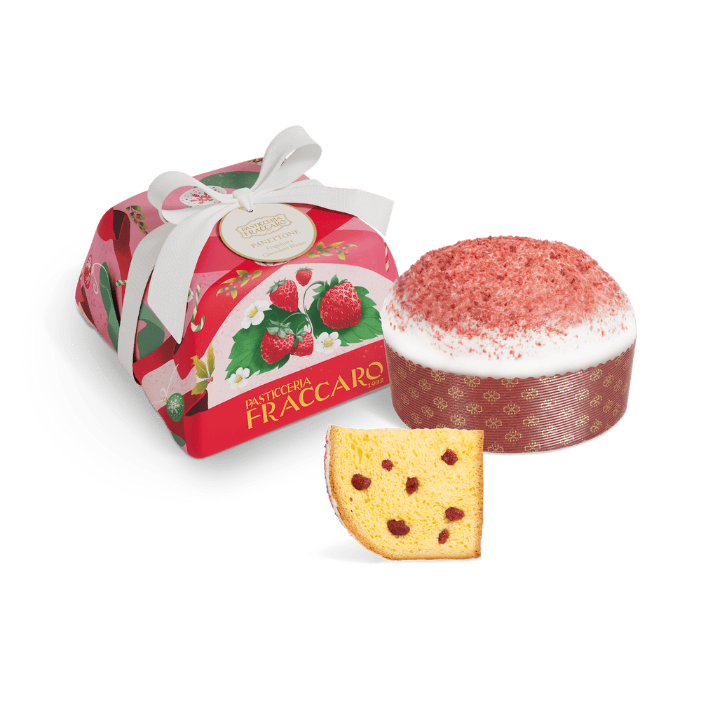 Panettone fraises des bois et chocolat blanc