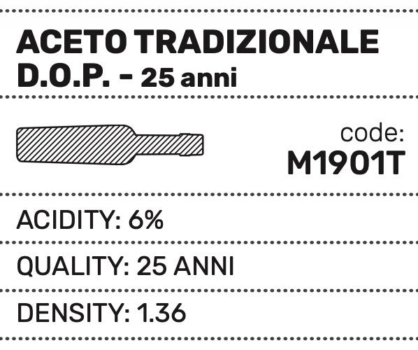 Traditional Balsamic Vinegar DOP 25 years