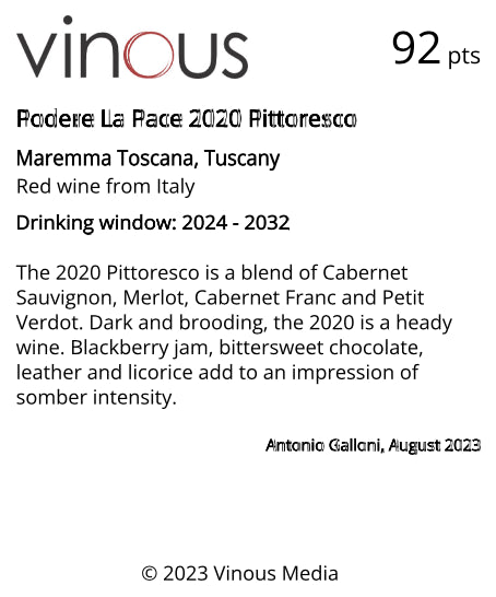 Pittoresco 2020 - Maremma Toscana DOC Red Wine