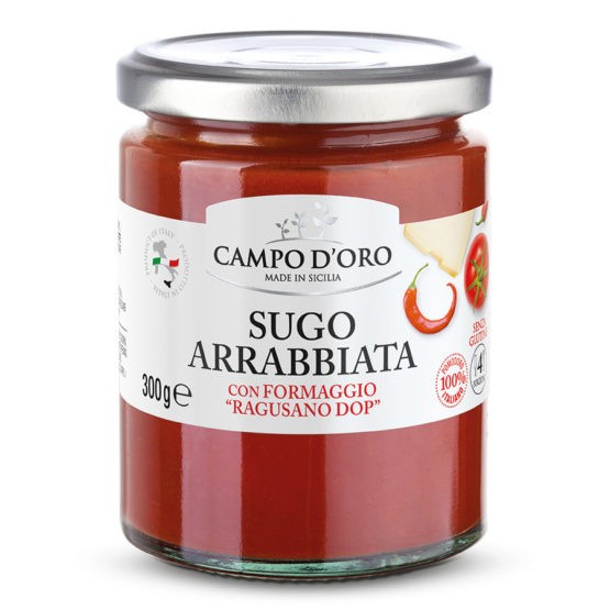 Arrabbiata Sauce with Ragusano Cheese DOP