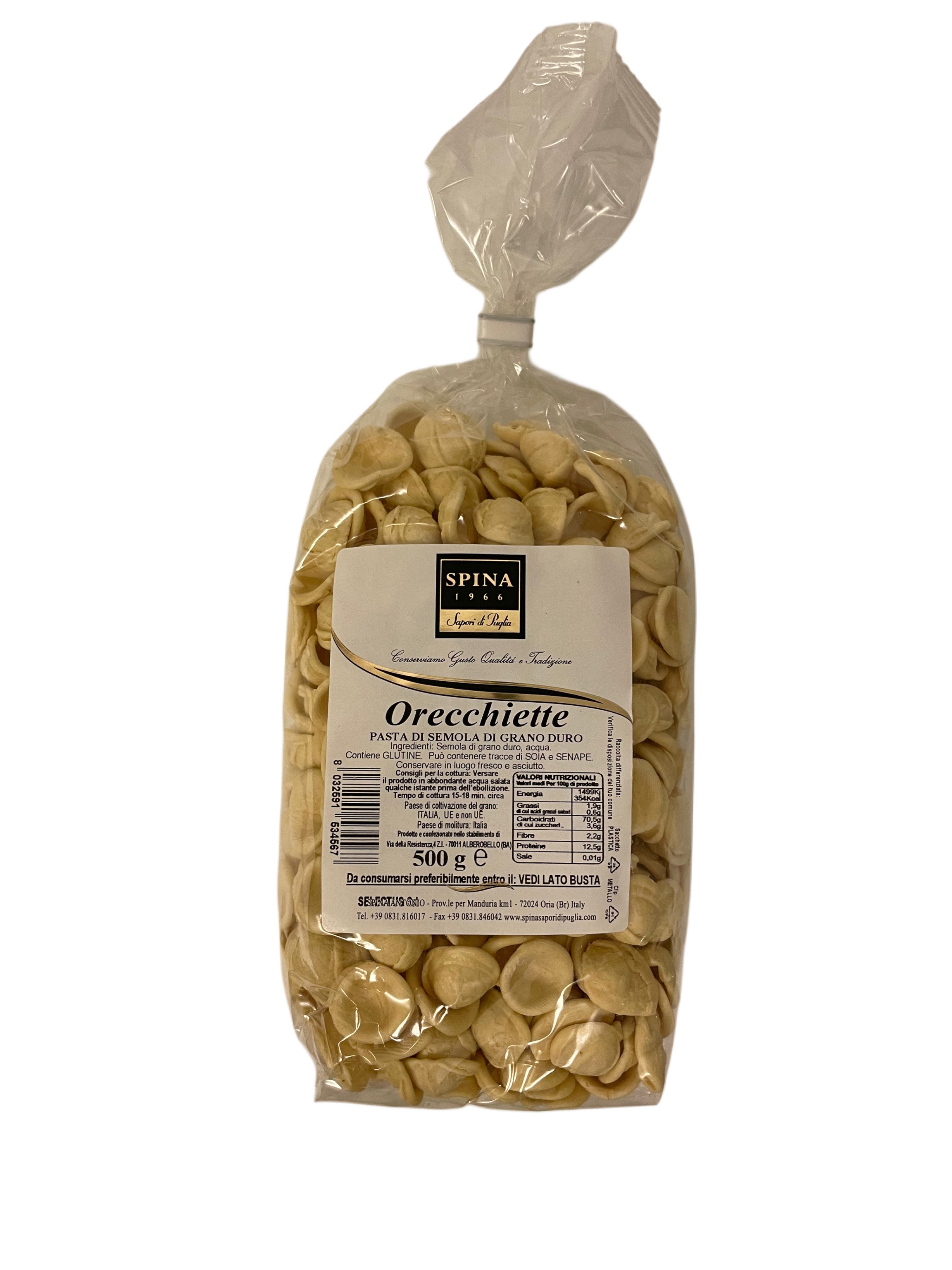 Pâtes Orecchiette de semoule de blé dur